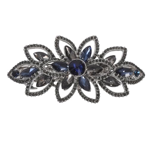 Healeved Blumen-Haarspange für Damen – Strassbesetztes Metall-Frühlingshaarclip mit floralem Design – Schmuckaccessoire für Brautmode und festliche Anlässe von Healeved