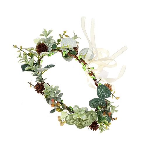Healeved Blumenkopfband Aus Natürlichen Materialien Leichtes Haarschmuck-accessoire Für Braut Foto-props Hochzeiten Und Feiern von Healeved