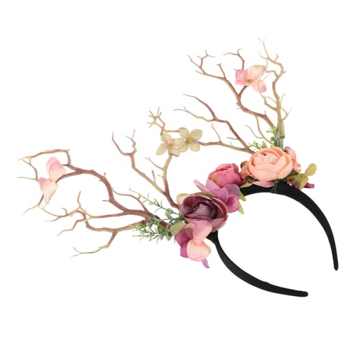Healeved Blumenkranz Haarreif Mit Kunstblüten Und Ästen Dekoration Für Fotoshootings Und Maskeraden Langlebig Und Leicht Naturgetreue Für Stilvolle Kostüme Und Anlässe von Healeved
