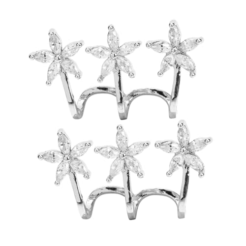 Healeved Blumige Ohrstecker Damen Ohrschmuck Silberfarben mit Strass Leicht und Hautfreundlich Korrosionsbeständig Modisch für Alltag und Geeignet von Healeved
