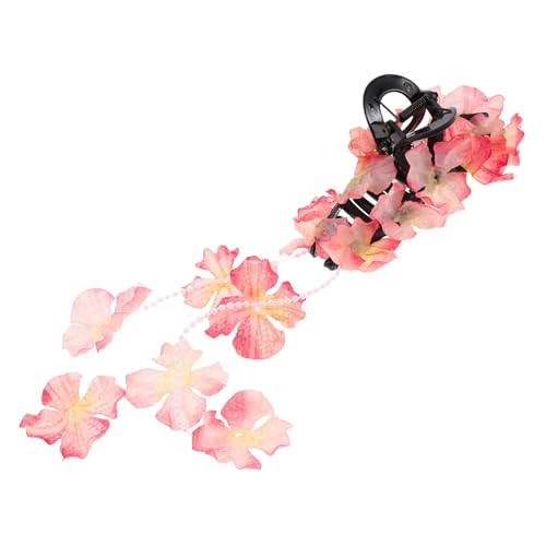 Healeved Boho Hydrangea Hair Claw Clip mit Dekorativem Quastenanhänger Rutschfeste Sommer Haarspange für Frauen und Mädchen Leichter Haarklammer für Strandurlaub und Fotografie von Healeved