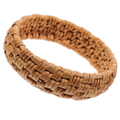 Healeved Rattan Chunky Armreif Geflochtener Armreif Ethno Stil Handgelenk Accessoire Damenarmband von Healeved