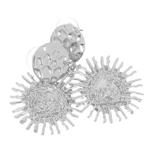 Healeved Boho Vintage Sun Dangle Ohrringe Leichte Legierung Creolen mit Rundem Anhänger Handgefertigte Retro-ohrringe für Frauen für Partys und Festivals von Healeved