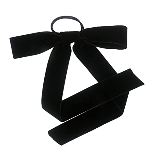 Healeved Bowknot Haarband Mit Haargummis Für Mädchen Haarseil Elastischer Pferdeschwanzhalter Haarschleifen Für Frauen Velours-haarschleife Tragbare Kopfschmuck von Healeved