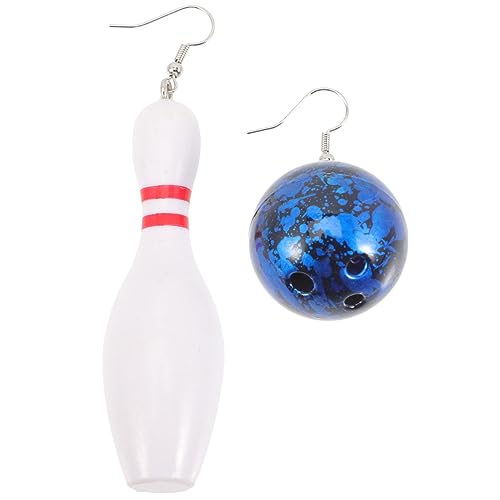 Healeved Bowling Ohrstecker Damen Sport Ohrringe Asymmetrische Ohrhänger Leichtes Legierung Schmuck Für Bowling Fans Sommertrend von Healeved
