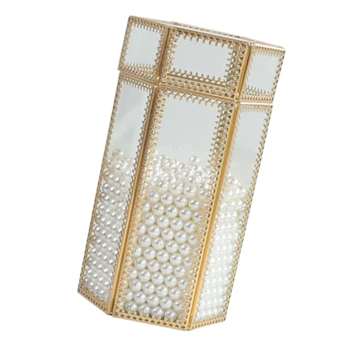 Healeved Box Make Up Pinsel Aufbewahrungseimer Perlen Pinsel Eimer Make Up Organizer Glas behälter Eimer Mit Perlen e Behälter Halter Glas von Healeved