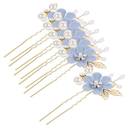 Healeved Braut Haarnadel Set 6tlg U-förmige Hochzeit Haarnadel Strass Haarschmuck von Healeved
