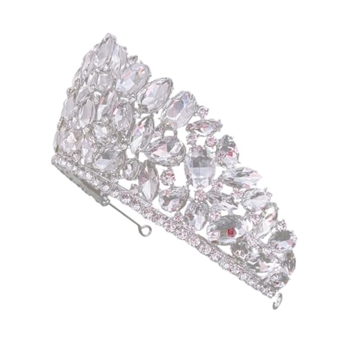 Healeved Braut Tiara Krone mit Funkelnden Strasssteinen Vintage Inspirierter Kopfschmuck für Damen Hochzeit Party und Festliche Anlässe Leichter und Langlebiger Brautschmuck von Healeved