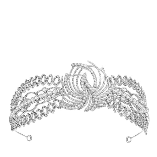 Healeved Braut Tiara Stirnband aus Legiertem Zierlicher Hochzeits Haarschmuck mit Funkelnden Strasssteinen Brautschmuck Accessoire für Hochzeit Fotoshooting Brautjungfern und Besondere von Healeved