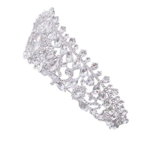 Healeved Braut Tiara Stirnband mit Funkelnden Kristallen Eleganter Wasser Kopfschmuck für Hochzeit und Fest Einfach zu Tragen Langlebiges Material Strahlender Prinzessinnen Look von Healeved