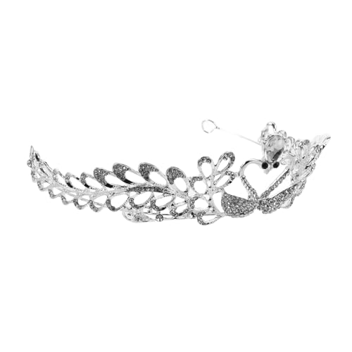 Healeved Kristallkrone Für Frauen Hochzeit Silber Tiara Kopfschmuck Feentiara Haar-accessoire Leicht Und Tragbar Für Verlobung Party von Healeved