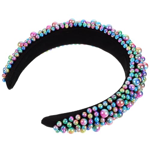 Healeved Breites Damen Haarreif mit Perlen Modisches Leichtes Haarband für Frauen Hautfreundlich Langlebig Vielseitiges Accessoire für Party Alltag und Geschenk von Healeved