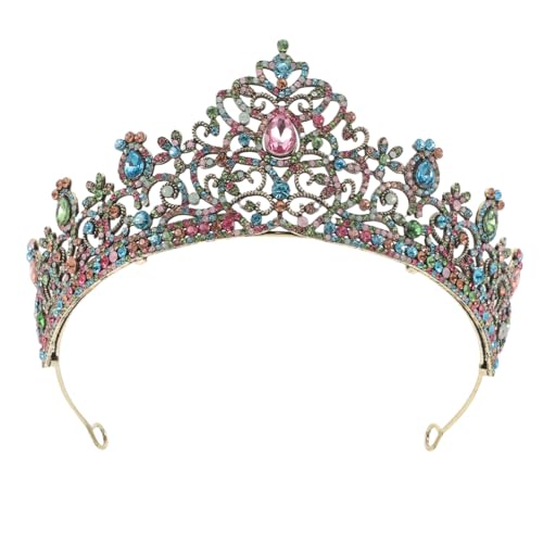 Healeved Bridal Tiara aus Langlebiger Legierung Luxuriös Verziert mit Kristallen Klassisches Design Stilvoller Haarschmuck für Braut und Fest Geeignet für Hochzeit Abschlussball und von Healeved
