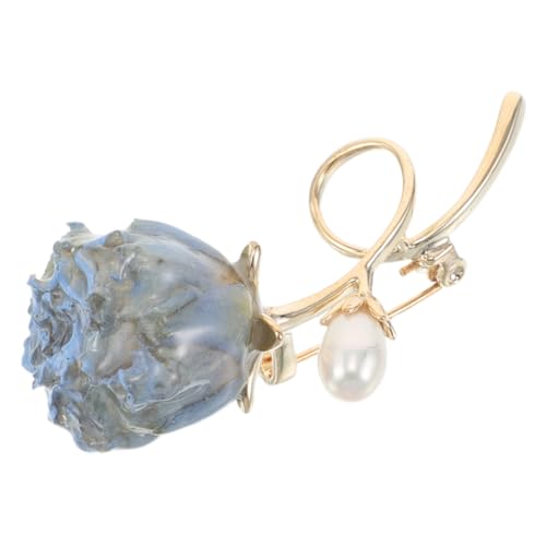 Healeved Brosche Damen Blaue Blumen Anstecknadel Klassisches Design Vielseitiger Schmuck für Anzüge Kleider Pullover Schals für Alltag und Festliche Anlässe von Healeved