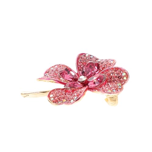 Healeved Brosche für Frauen Einfache Vierblättrige Kleiderbrosche in Pink Vielseitiger Anstecker für Besondere Anlässe Elegantes für Damen Healeved Brosche für Frauen Einfache Vierblättrige Kleiderbrosche in Pink Vielseitiger Anstecker für Besondere Anlässe Elegantes für Damen von Healeved