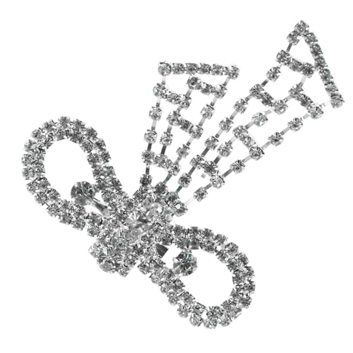 Healeved Brosche mit Schleife und Quaste aus glitzernden Glas Strasssteinen Vielseitige Anstecknadel für Kleidung Schuhe und Taschen Sichere Befestigung für Hochzeit Party und festliche von Healeved