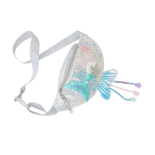 Healeved Brusttasche mit Glitzernden Pailletten Modische Hüfttasche für Mädchen Verstellbarer Gurt Vielseitige Umhängetasche für Freizeit und Reisen Stylischer Meerjungfrau Design Fanny von Healeved