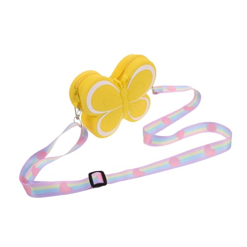 Healeved Butterfly -Form -Geldbeutel Girls Geldbeutel Kleinkind Geldbeutel Silikonmünze Geldbörse Kinder Crossbody Geldbörse Kleine Mädchen Umhängetasche Für Mädchen Gelb von Healeved