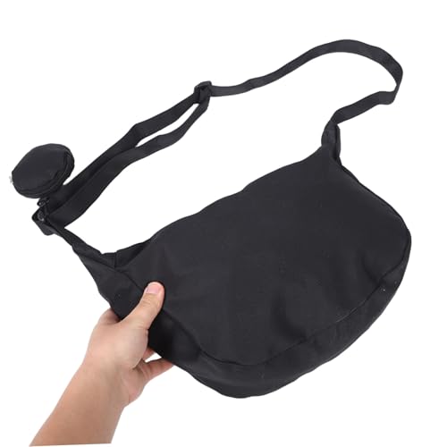 Healeved Canvas-umhängetasche Für Herren Schwarze Tasche Mit Mehreren Fächern Kleine Umhängetasche Aus Canvas Schultertasche Zum Umhängen Handytasche Für Männer von Healeved