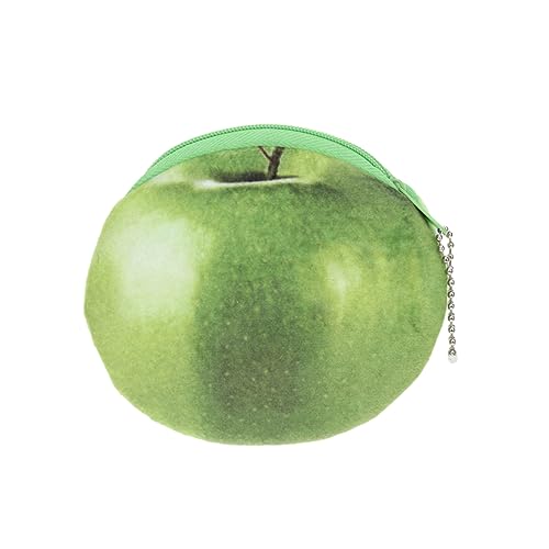Healeved Cartoon Geldbörse Plüsch Apfel Mini mit Metallkette für Damen Handtasche für Kleingeld Lippenstift von Healeved
