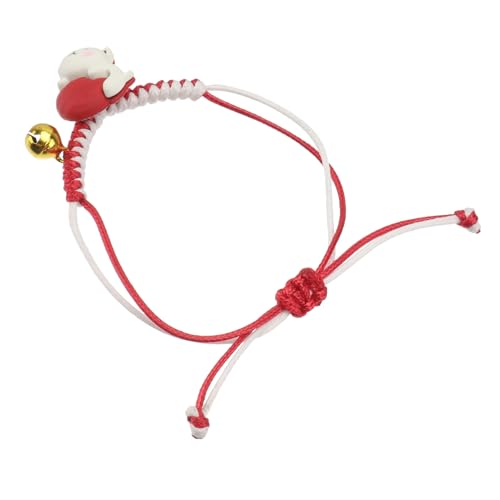 Healeved Cartoon Katzenarmband Gestrickt Schlichtes Design Modisches Armband für Schülerinnen Flexibles Bequemes Schmuckstück mit Niedlicher Katzenoptik Verstellbar und Zufällige Farbe von Healeved