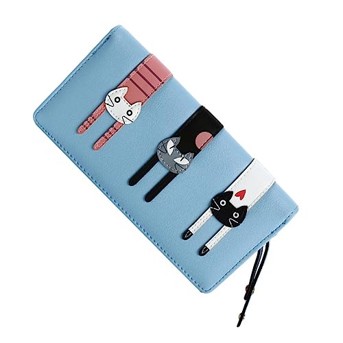 Healeved Cartoon Hand Purse Für Langer Geldbeutel Mit DREI Reißverschlüssen Niedliches Katzen- Für Karten Münzen Und Kleine Gegenstände Und Praktisch Für Handtasche von Healeved