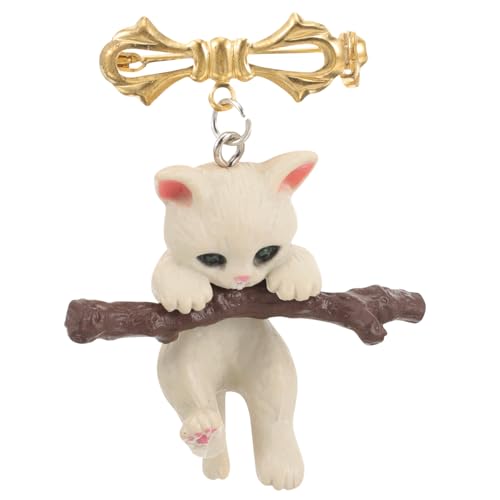 Healeved Cat Brosche Baumast Design Kreative Tier Anstecknadel für Damen Kleidung Robust und Fest Haftend Dekorativ für Jacken Taschen Schals und Geschenke von Healeved