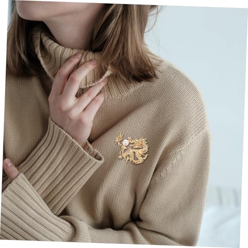 Healeved Chinesische Drachenbrosche aus Unisex Anstecknadel für Jacken und Anzüge Stilvolle Kleidung Dekoration Langlebige Einfach zu Befestigen Glücksbringer für Damen und Herren Healeved Chinesische Drachenbrosche aus Unisex Anstecknadel für Jacken und Anzüge Stilvolle Kleidung Dekoration Langlebige Einfach zu Befestigen Glücksbringer für Damen und Herren von Healeved