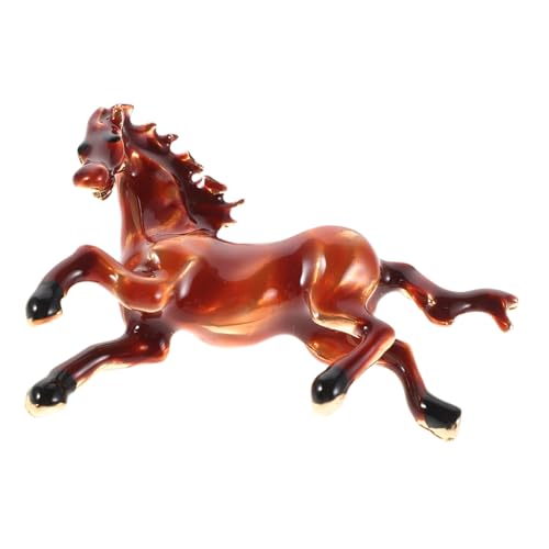 Healeved Chinesische Neujahr Brosche Pferd Jahr Zinklegierung Läuft Pferd Zodiac Tier Brosche Damen Vintage Stil Schal Pin für Kleidung Büro Casual Schmuck von Healeved