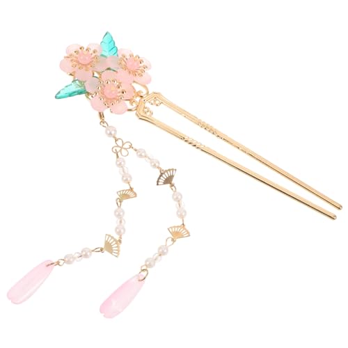 Healeved Dangle Quaste Haarstäbchen Für Frauen Chinesische Haarnadel Traditionelle Hochzeitsfrisur Für Duttfrisuren Verziertes Haaraccessoire Mit Blumen-design von Healeved
