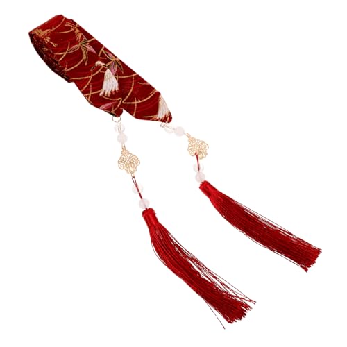 Healeved Chinesisches Haarschmuck Haarband mit Quaste Atmungsaktiv und Hautfreundlich Vielseitiger Haar und Handgelenk Schal für Damen Modisches Accessoire für Alltag und Geschenkideen von Healeved