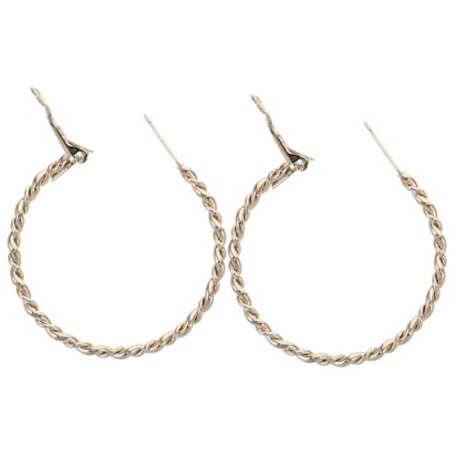 Healeved Chunky Gedrehte Creolen Goldfarben Große Geflochtene Ohrringe Damen Auffällige Vintage Ohrschmuck für Hochzeit Festival Leicht und Vielseitig Tragbar Healeved Chunky Gedrehte Creolen Goldfarben Große Geflochtene Ohrringe Damen Auffällige Vintage Ohrschmuck für Hochzeit Festival Leicht und Vielseitig Tragbar von Healeved