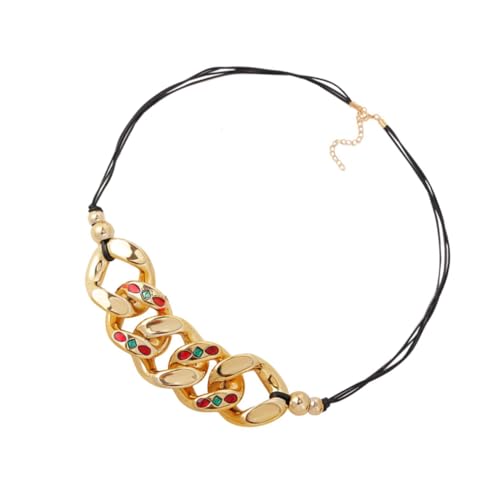 Healeved Chunky Halskette mit Langen Gliedern Statement Schmuck für Damen für zu Besonderen Feiertagen Bringt Glamour Deinen Look von Healeved