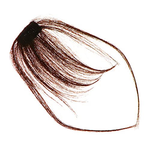Healeved Clip Haarteil Für Luftige Fransen Naturgetreue Extensions Für Damen Einfache Anwendung Für Alltag Und Besondere Anlässe Dunkelbraune Farbnuance Mit Sideburns von Healeved