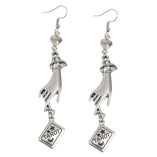 Healeved Creative Retro Damen Ohrringe Stilvolle Tarot Schmuckanhänger Leichte Ohrhänger für Frauen Modisches Accessoire für Alltag und Besondere Anlässe von Healeved