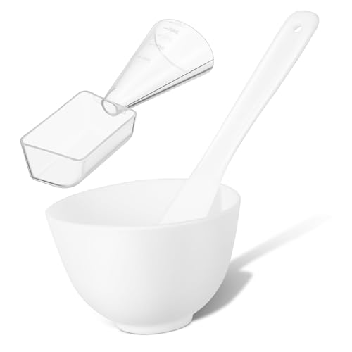 Healeved DIY Maskenschüssel Teilig Rührschüssel Gesichtspflege Schlamm Mischwerkzeug mit Spatel Löffel Leicht Tragbar für Zuhause und Reise von Healeved