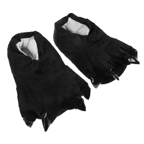 Healeved Damen Cartoon Hausschuhe mit Tierkrallenmotiv Weiche Warme Baumwollpantoffeln Atmungsaktiv Rutschfest für Tierkostüm Festpartys im Herbst und Winter von Healeved