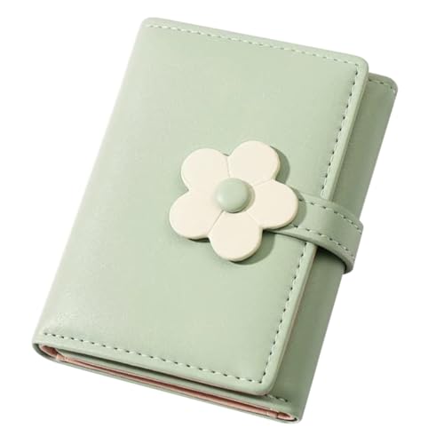 Healeved Damen Geldbörse Mädchen Kompakt PU Brieftasche Dreifach Leicht Mit Münzfach Und Kartenfächern Stilvoll Grün Für Alltag Und Reise von Healeved