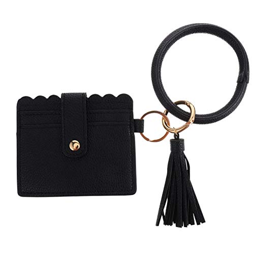 Healeved Damen Geldbörse PU Kunstleder Clutch mit Quaste und Armband Leopard Muster Kartenetui und Münzfach Handliche Kleine Umhängetasche für Damen Stilvoll und Langlebig als Geschenk von Healeved
