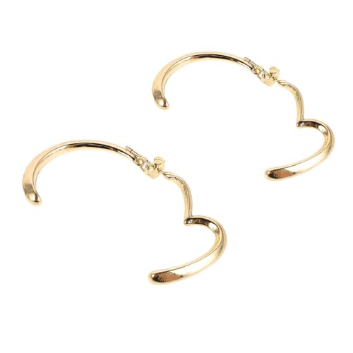 Healeved Herzförmige Creolen Aus Metall Asymmetrisches Design Für Damen Goldfarben Minimalistischer Ohrschmuck Für Alltag Und Anlässe Langlebige Oberfläche Geschenkverpackung von Healeved