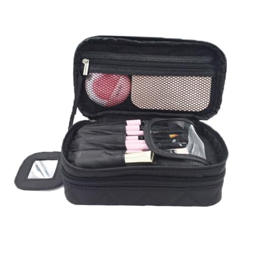 Healeved Kosmetiktasche Mit Fächern Reise-Make-up-Tasche Nylongewebe Organizer Für Kosmetika Und Toilettenartikel Kompakt Und Leicht Geeignet Für Reisen Und Outdoor-aktivitäten von Healeved