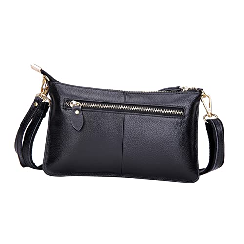 Healeved Damen Umhängetasche Rindsleder Stilvolle Schultertasche für Frauen Abendtasche Wasserabweisend und Kratzfest für Schule Party und Alltag Schwarz Healeved Damen Umhängetasche Rindsleder Stilvolle Schultertasche für Frauen Abendtasche Wasserabweisend und Kratzfest für Schule Party und Alltag Schwarz von Healeved