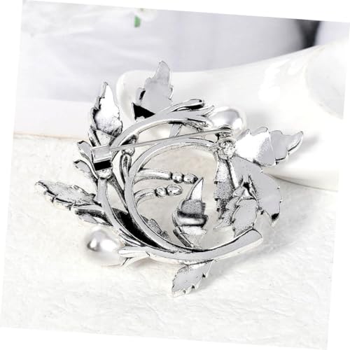 Healeved Damen Wreath Brosche mit Perlen und Strass Eleganter Lapel Pin für Rucksack und Kleidung Modischer Schmuckanhänger für Abendkleider Vielseitig Kombinierbar Leicht und Langlebig von Healeved