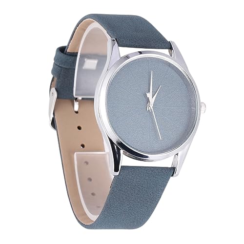 Healeved Damenuhr mit Dünnem Lederarmband Quarz Armbanduhr Blau für Frauen für Langlebig und von Healeved