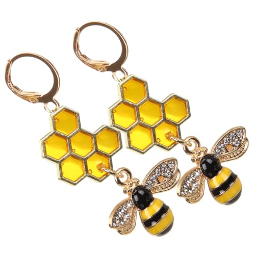 Healeved Bienenohrringe Damen Baumelnd Bienen Ohrschmuck Hypoallergen Für Sommerstrand Und Feste Für Frauen von Healeved