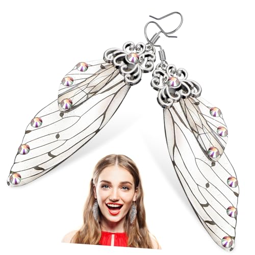 Healeved Dangle Ohrringe Schmetterlingsflügel Vintage Stil Romantische Fee Ohrhänger für Damen Hochzeit Party Alltag von Healeved
