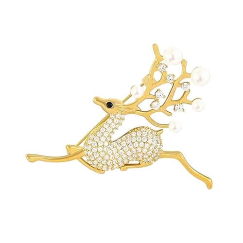 Healeved Deer Pin Brosche für Damen Adorable Anstecknadel im Tierdesign für Kleidung Schals und Hüte Perfektes zu Weihnachten und Besonderen Anlässen von Healeved