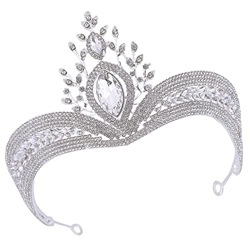 Healeved Brautkrone Tiara Mit Funkelnden Strasssteinen Hochzeits-haaraccessoire Für Hochzeiten Partys Und Besondere Anlässe Komfortables Design Für Einfaches Tragen von Healeved