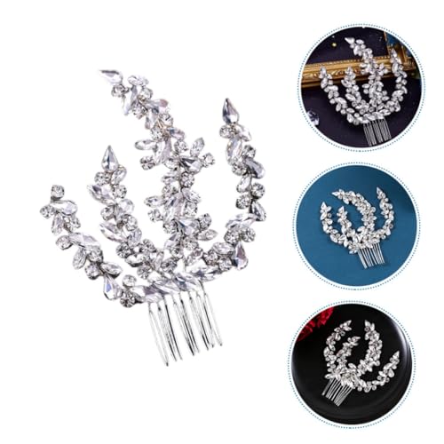 Healeved Dekorativer Haarkamm mit Funkelnden Strasssteinen Biegsamer Haarschmuck für Braut und Frauen Eleganter Hochzeit Haarkamm für Besondere Anlässe Einfaches Styling Vielseitig von Healeved