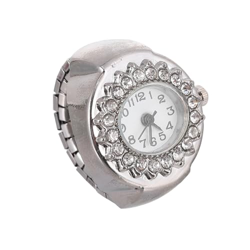 Healeved Dekorativer Ring mit Diamanten Fingeruhr für Damen und Herren Modisches Schmuckstück für Vielseitig Kombinierbar Einzigartiges Design Einfach zu Tragen von Healeved